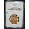 Image 2 : SCARCE 1883 $10 LIBERTY GOLD COIN - NGC MS63