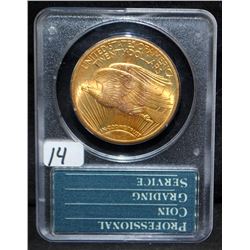 1924 $20 ST. GAUDENS GOLD COIN - PCGS MS63