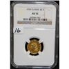 Image 2 : EARLY 1834 $2 1/2 CLASSIC GOLD COIN - NGC AU55