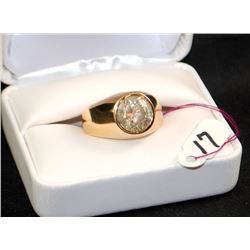 MEN'S 4.63CT  14K DIAMOND SOLITAIRE RING