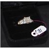 Image 1 : LADIES 14K WHITE GOLD PRINCESS CUT DIAMOND RING