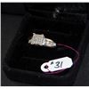 Image 3 : LADIES 14K WHITE GOLD PRINCESS CUT DIAMOND RING