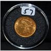 Image 2 : SCARCE 1882 $5 LIBERTY GOLD COIN FROM SAFE DEPOSIT