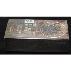 50 TROY OUNCE SUNSHINE .999 FINE SILVER BAR