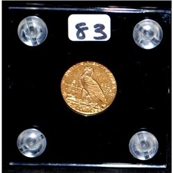 1910 $2 1/2 INDIAN GOLD COIN FROM SAFE DEPOSIT