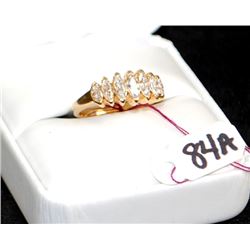 LADIES 14K YELLOW GOLD DIAMOND ANNIVERSARY BAND