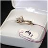 Image 1 : LADIES 14K TRILLION CUT DIAMOND SOLITAIRE RING