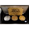 Image 1 : "TRIBUTE TO AMERICA" 3-PIECE 1/2 TROY OZ SILVER EA