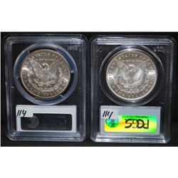1881-S & 1884-0 MORGAN DOLLARS - PCGS MS64