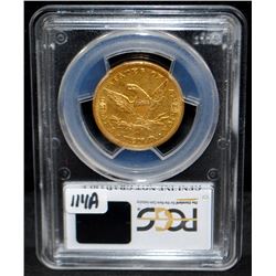 SCARCE 1860-0 $10 LIBERTY GOLD COIN - PCGS GENUINE