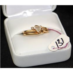 LADIES 14K L&J DIAMOND WEDDING SET