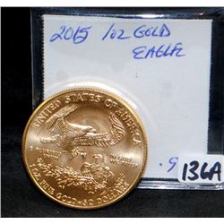 SCARCE 2015 1 OZ .999 GOLD AMERICAN EAGLE COIN