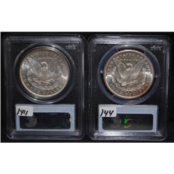 1886 & 1881-S MORGAN DOLLARS - PCGS MS64