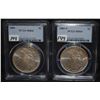 Image 2 : 1886 & 1881-S MORGAN DOLLARS - PCGS MS64