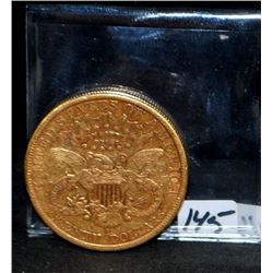 SCARCE 1899-S $20 LIBERTY GOLD COIN