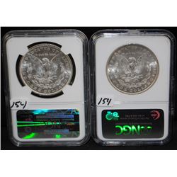 1902-0 & 1904-0 MORGAN DOLLARS - NGC MS64