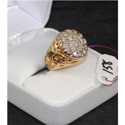 LADIES 14K YELLOW GOLD APPROX. 1CTW DIAMOND RING
