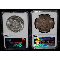 1898-0 & 1896 MORGAN DOLLARS - NGC MS64
