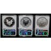 Image 1 : 2006 W - 20TH ANNIVERSARY SILVER EAGLE 3-COIN SET