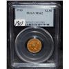 Image 2 : SCARCE 1913 $2 1/2 INDIAN GOLD COIN - PCGS MS62