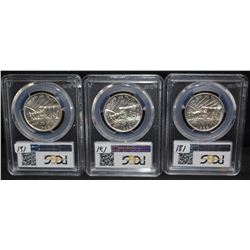 1938 OREGON P,D,S COMM. HALVES - PCGS MS66/65