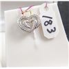 Image 1 : LADIES 14K WHITE GOLD DIAMOND HEART SHAPED PENDANT