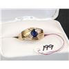 Image 1 : LADIES 10K BLUE SAPPHIRE & DIAMOND FASHION RING
