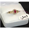 Image 2 : LADIES 10K RUBY & DIAMOND FASHION RING