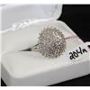 Image 1 : LADIES 14K WHITE GOLD DIAMOND CLUSTER RING