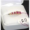 Image 3 : LADIES 10K RUBY & DIAMOMD FASHION RING