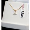 Image 1 : 10K YELLOW GOLD TRILLION CUT DIAMOND PENDANT