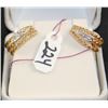 Image 2 : LADIES 10K DIAMOND FASHION EARRINGS