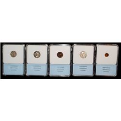 FIVE GRADED ANCIENT COINS