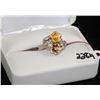 Image 1 : 14K TWO-TONE DIAMOND FLORAL DESIGN RING