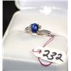 Image 3 : LADIES 10K STAR SAPPHIRE & DIAMOND FASHION RING