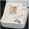 Image 2 : LADIES 10K BUTTERFLY FASHION PENDANT