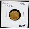 Image 2 : 1791 SPANISH "CARLOS III" GOLD COIN