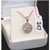 Image 1 : LADIES 10K WHITE GOLD DIAMOND PENDANT