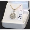 Image 3 : LADIES 10K WHITE GOLD DIAMOND PENDANT