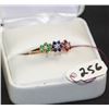 Image 1 : LADIES 10K DIAMOND, RUBY, SAPPHIRE & EMERALD RING
