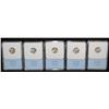 Image 1 : FIVE GRADED MERCURY DIMES