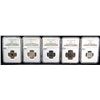 Image 2 : FIVE GRADED FOREIGN COINS
