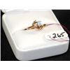 Image 1 : LADIES 10K YELLOW GOLD OPAL & DIAMOND RING