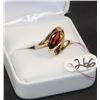 Image 1 : LADIES 10K GARNET & DIAMOND FASHION RING