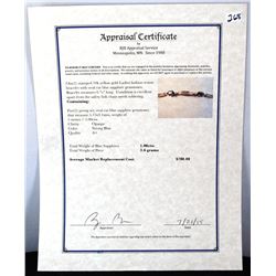 LADIES 10K BLUE SAPPHIRE TENNIS BRACELET