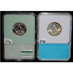 1957 QTR - NTC PR66 CAM & 1959 QTR -ACGS MS65BU