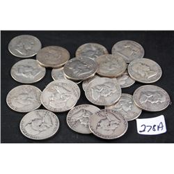 20 FRANKLIN HALF DOLLARS FROM SAFE DEPOSIT