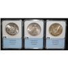 Image 1 : THREE NNC GRADED PEACE DOLLARS