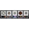 Image 1 : FIVE NGC GRADED FOREIGN COINS