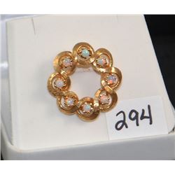 LADIES VINTAGE 14K PEARL BROOCH